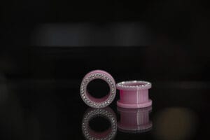 Acrílico decorada roca con brillantes