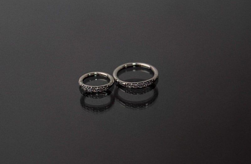 Aro click acero joyeria cristal
