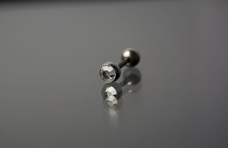 Barbell acero joya blanca