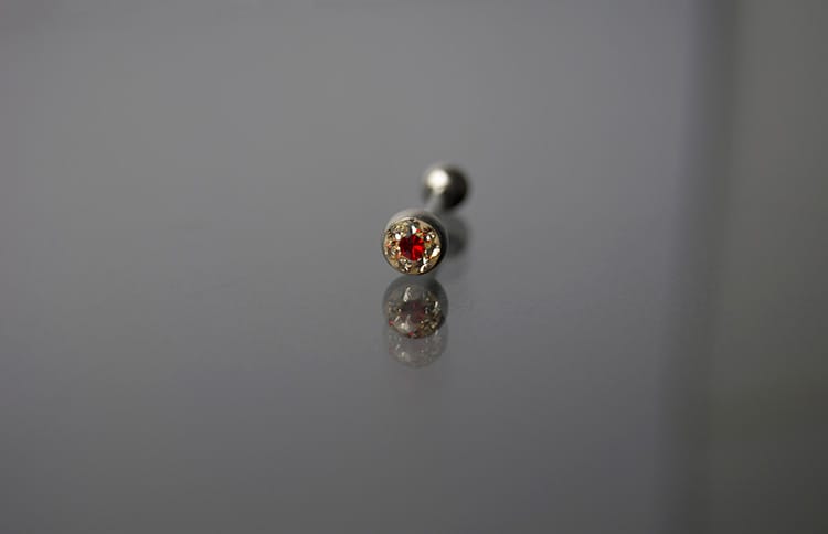 Barbell acero joyería multicolor