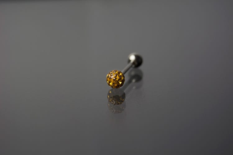 Barbell acero multijoya color dorado
