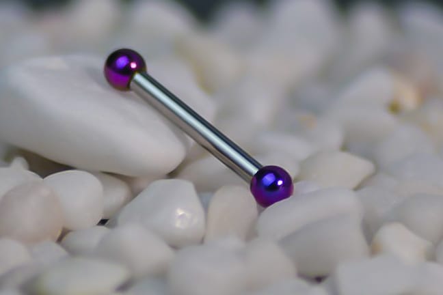 BBL acero bolas morado perlado