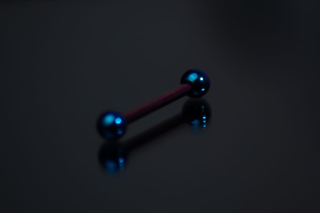 BBL barra morada y bolas azul