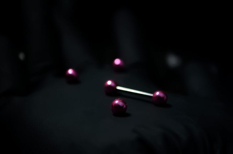 BBL con bolas en acero color rosa metalizado