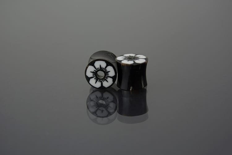 Dilatador madera flor pintada