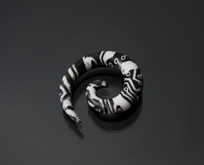 Espiral acrílico cebra