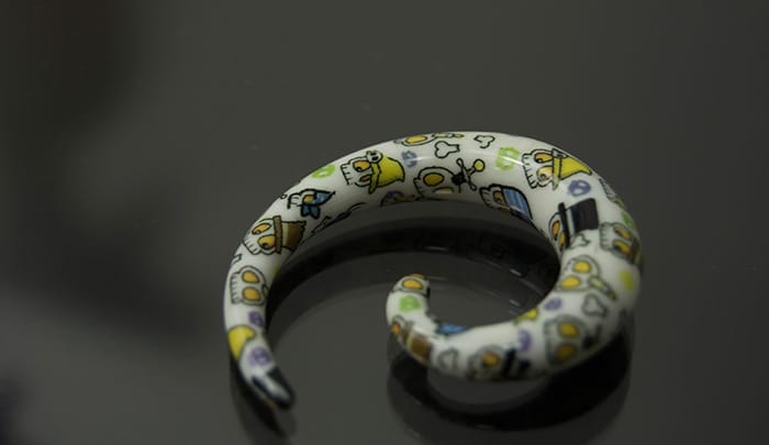Espiral acrílico estampado dibujos