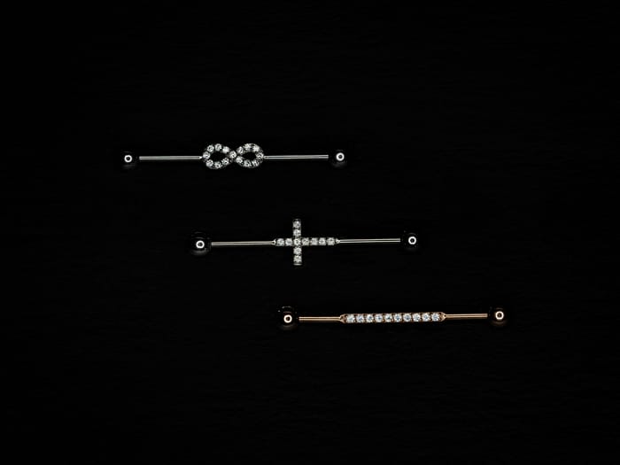 Industrial acero 1,6 joyeria rosa brillantes