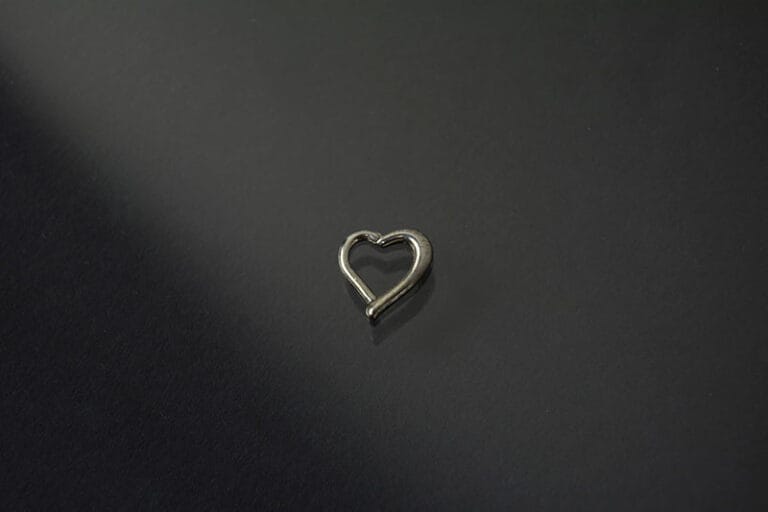 Joyera acero liso corazón click