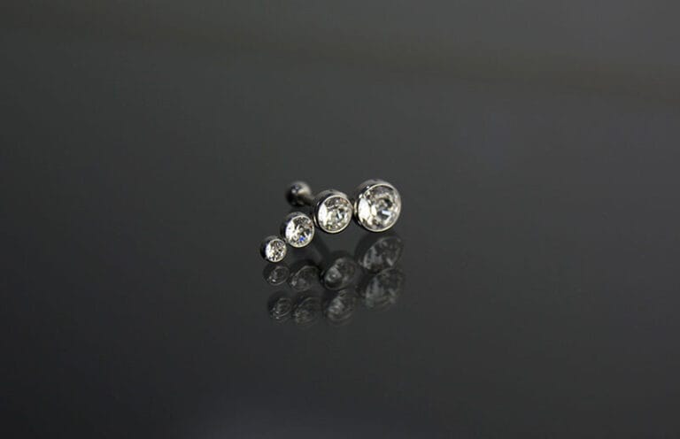Lab acero rosca brillantes cristal