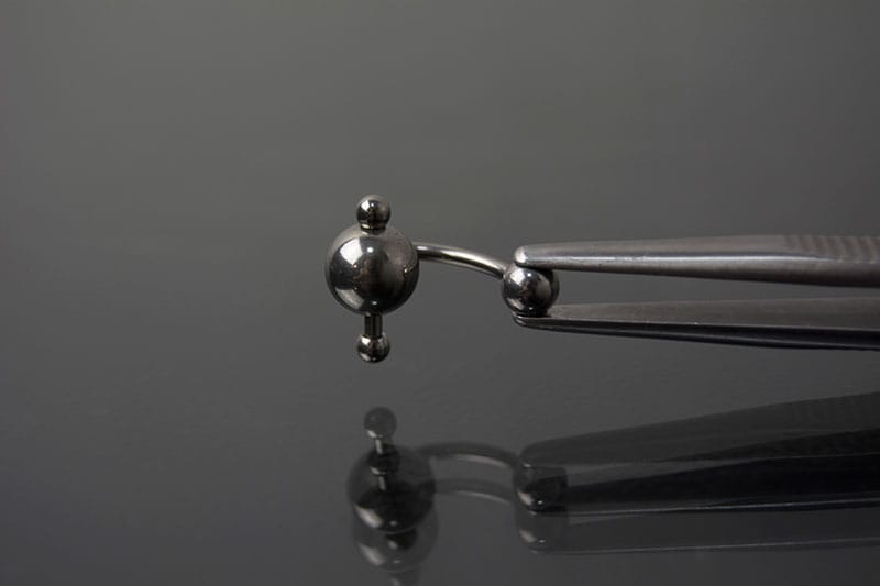 Navel acero bola