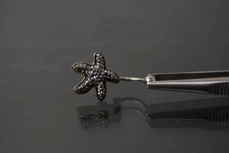 Navel acero estrella de mar plateada