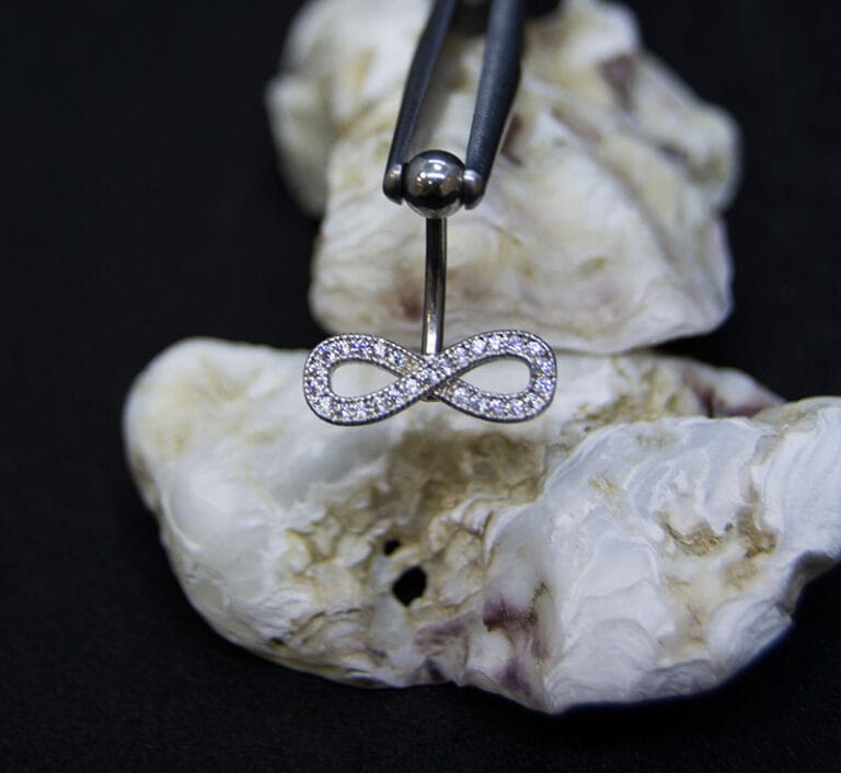 Navel acero infinito multijoya