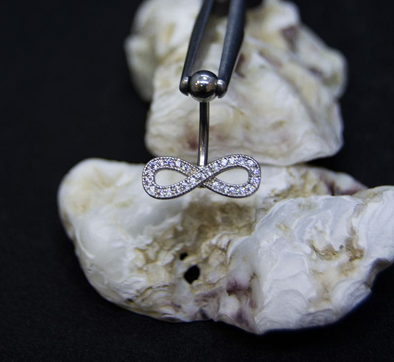 Navel acero infinito multijoya