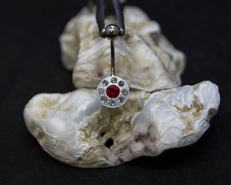 Navel acero multijoya color