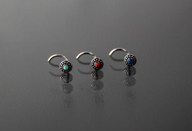 Piercing acero decorado colores