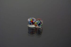 Plug vidrio doble peralte color