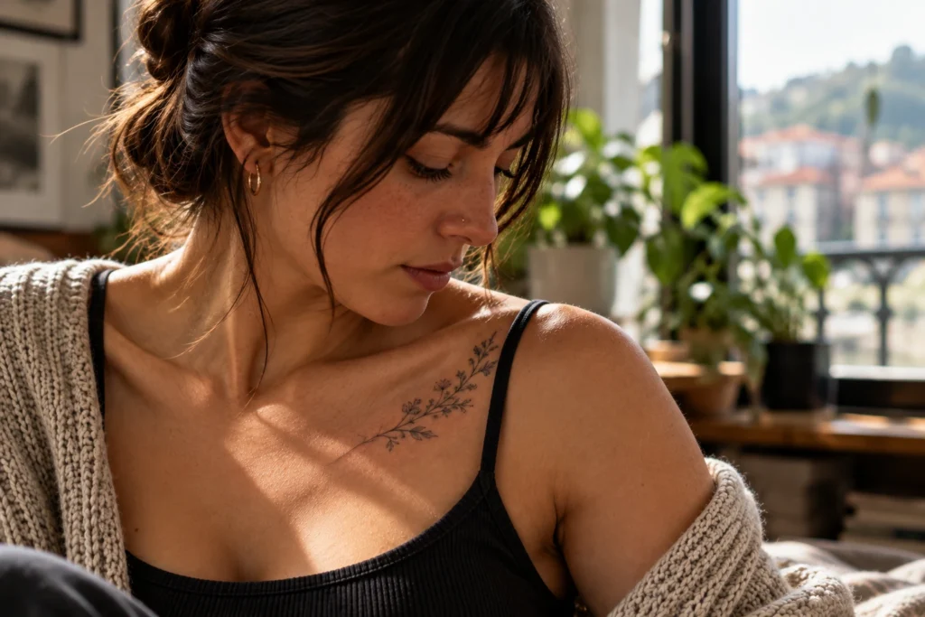 Persona con piercing en una escena cotidiana relacionada con cómo saber si un labret está bien ajustado una vez curado el piercing