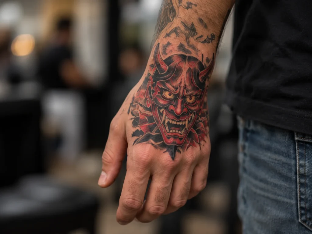 Tatuajes visibles en brazo o antebrazo para ilustrar Blackwork ornamental: negro, repetición y espacio negativo